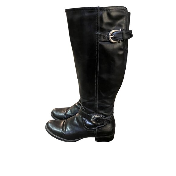 Bass Boots Womens 7.5 M Used Black Man Made Materials - Picture 14 of 16